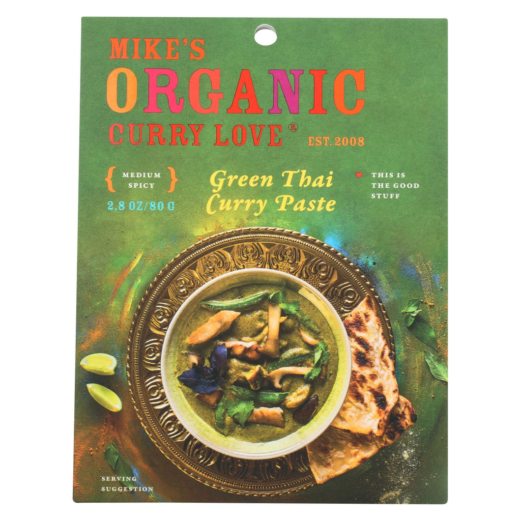 Mike's Organic Curry Love - Organic Curry Paste - Green Thai - Case Of 6 - 2.8 Oz.