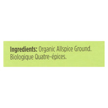 Spicely Organics - Organic Allspice - Ground - Case Of 6 - 0.45 Oz.