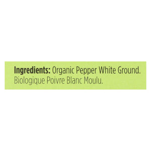 Spicely Organics - Organic Peppercorn - White Ground - Case Of 6 - 0.45 Oz.