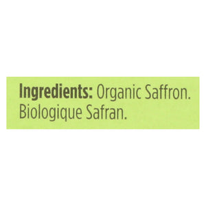 Spicely Organics - Organic Saffron - Case Of 6 - 0.007 Oz.