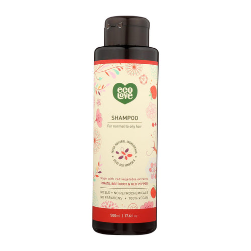 Ecolove Shampoo - Red Vegetables Shampoofor Normal To Oily Hair - Case Of 1 - 17.6 Fl Oz.