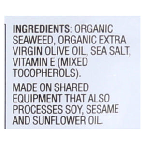 Gimme Seaweed Snacks Seaweed Snack - Organic - Extra Virgin Olive Oil - Case Of 12 - .35 Oz