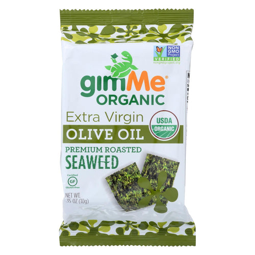 Gimme Seaweed Snacks Seaweed Snack - Organic - Extra Virgin Olive Oil - Case Of 12 - .35 Oz