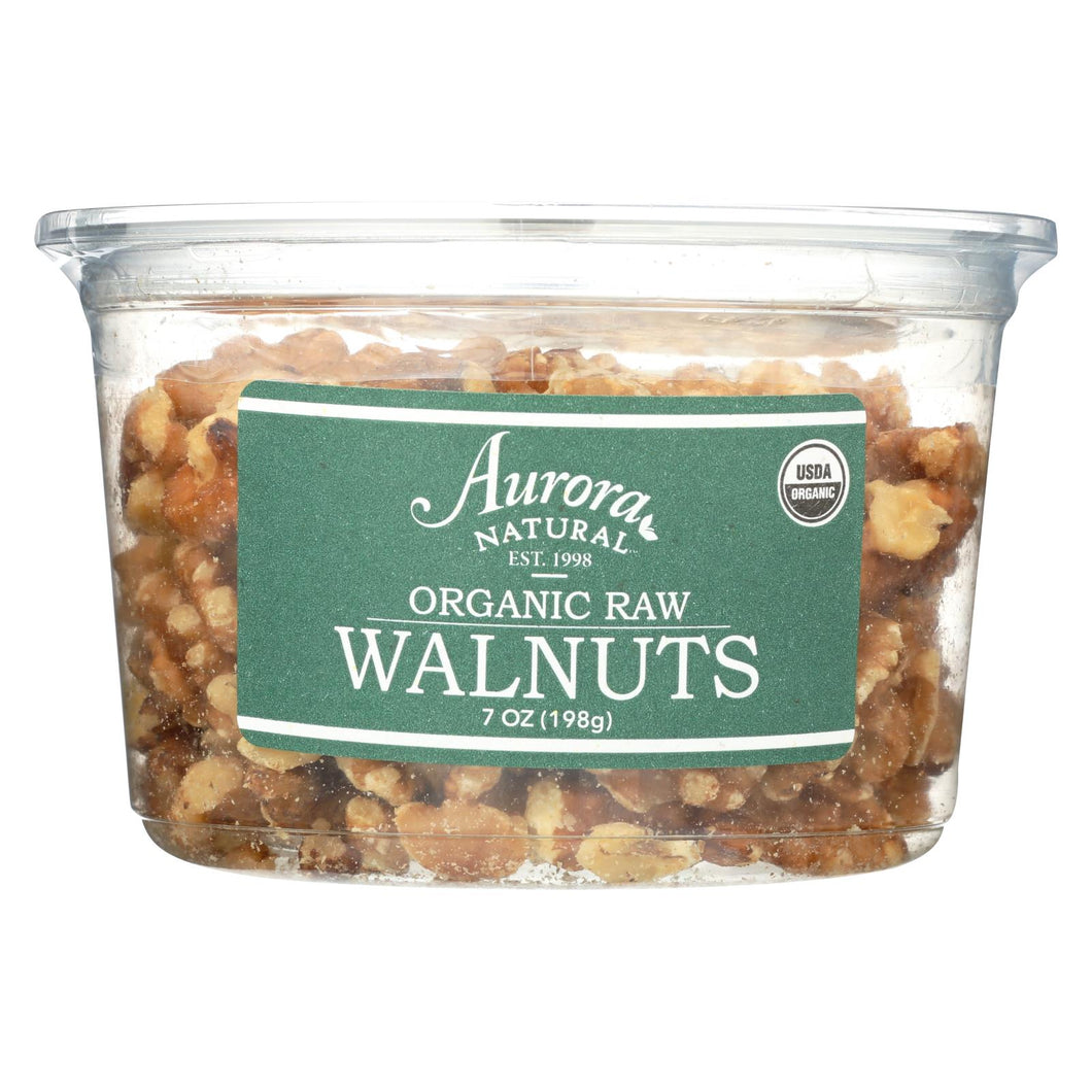 Aurora Natural Products - Organic Raw Walnuts - Case Of 12 - 7 Oz.