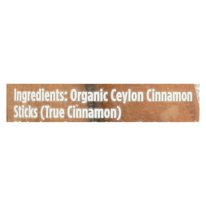 Spicely Organics - Organic Cinnamon Ceylon - Sticks - Case Of 3 - 6 Count