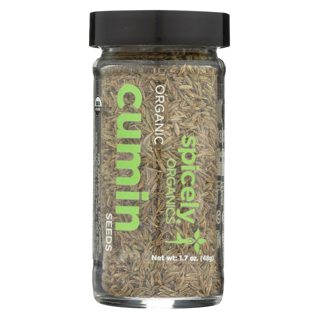 Spicely Organics - Organic Cumin Seeds - Whole - Case Of 3 - 1.7 Oz.