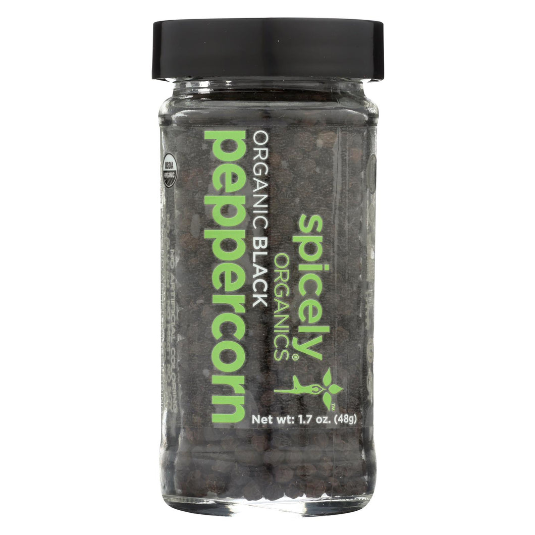 Spicely Organics - Organic Peppercorn - Black Whole - Case Of 3 - 1.7 Oz.