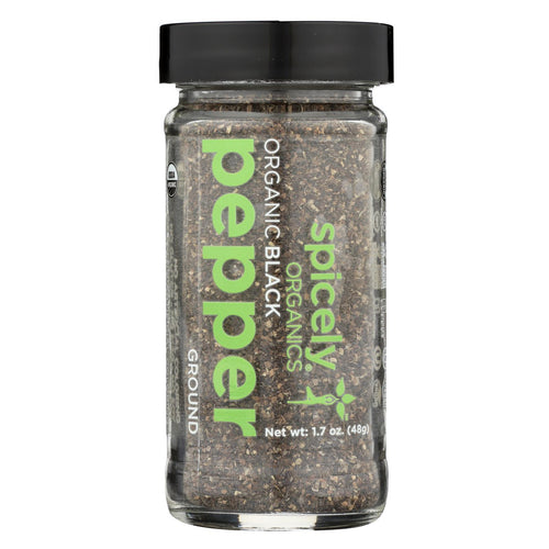 Spicely Organics - Organic Peppercorn - Black Ground - Case Of 3 - 1.7 Oz.