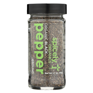 Spicely Organics - Organic Peppercorn - Black Ground - Case Of 3 - 1.7 Oz.