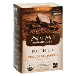 Numi Tea Organic Chocolate Pu-erh - Case Of 6 - 16 Bag