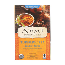 Numi Tea - Organic - Turmeric - Golden Tonic - 12 Bags - Case Of 6