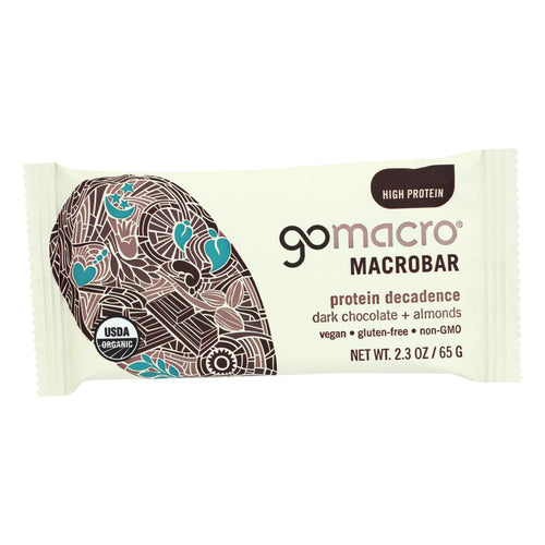 Gomacro Bar - Organic - Dark Chocolate - Almonds - Case Of 12 - 2.3 Oz