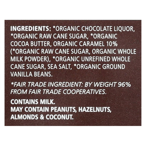 Equal Exchange Organic Milk Chocolate Bar - Caramel Crunch With Sea Salt - Case Of 12 - 2.8 Oz.