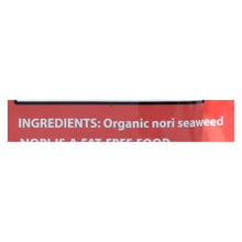 Emerald Cove Organic Pacific Sushi Nori - Toasted - Silver Grade - 10 Sheets - Case Of 6