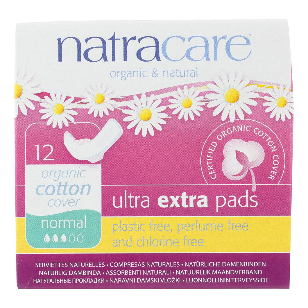 Natracare Ultra Extra Pads W-wings - Normal -  12 Count