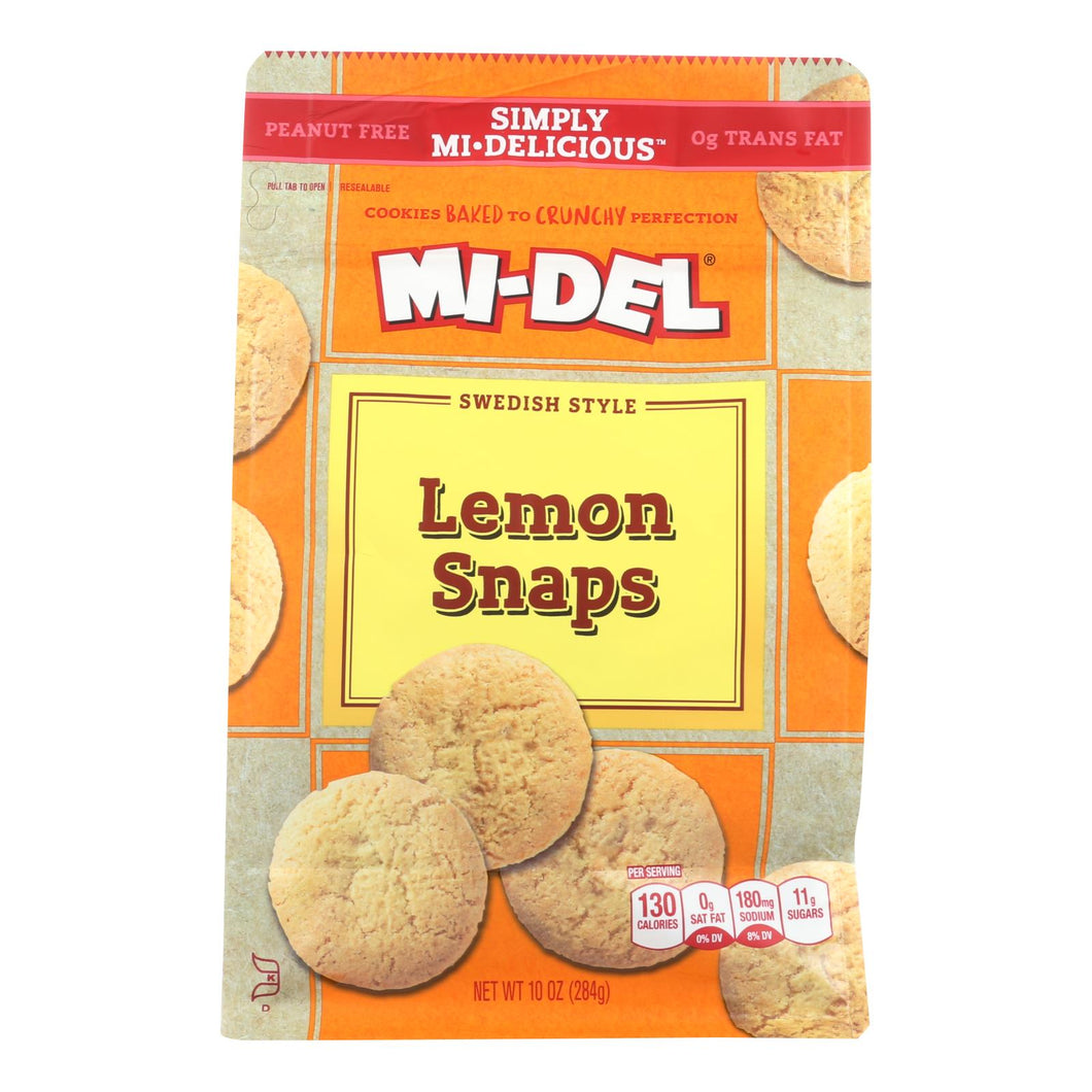 Midel Cookies - Lemon Snaps - Case Of 8 - 10 Oz