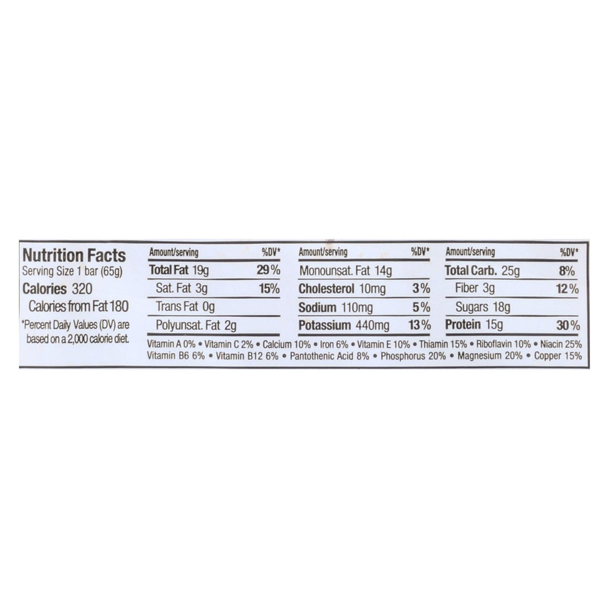 Perfect Bar Dark Chocolate Chip Peanut Butter Perfect Bar  - Case Of 8 - 2.3 Oz