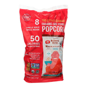 Lesser Evil Organic Air Popped Popcorn - Himalayan Pink - Case Of 12 - 8-.46 Oz