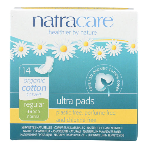 Natracare Natural Ultra Pads W-wings Regular W-organic Cotton Cover -  14 Pack