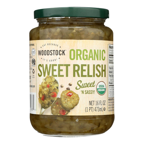 Woodstock Organic Sweet Relish - Case Of 12 - 16 Oz.