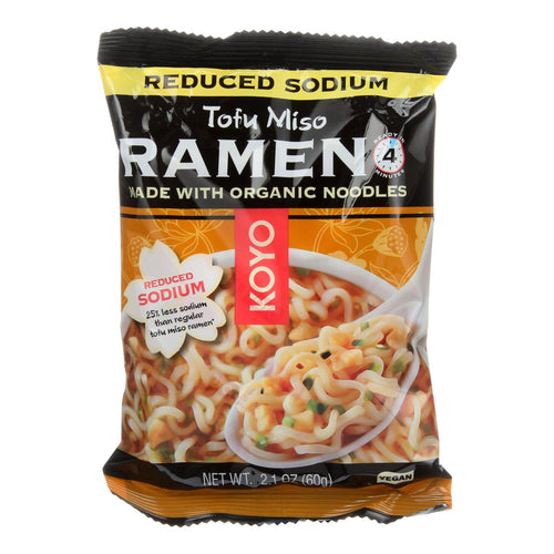 Koyo Ramen - Reduced Sodium Tofu Miso - Case Of 12 - 2.1 Oz.