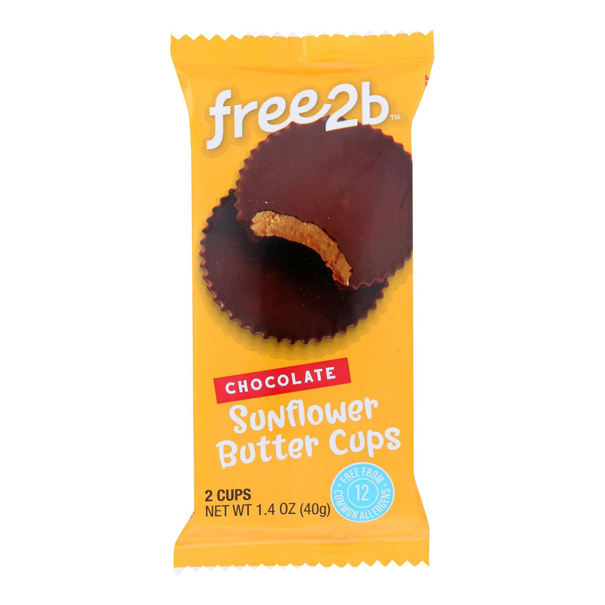 Free 2 B - Sun Cups Rice Chocolate 2-cup - Case Of 12-1.4 Oz