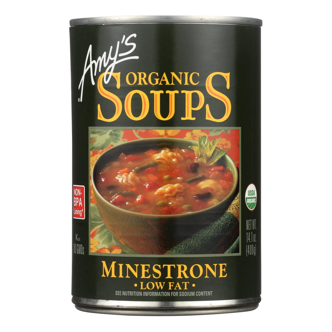 Amy's - Organic Low Fat Minestrone Soup - Case Of 12 - 14.1 Oz