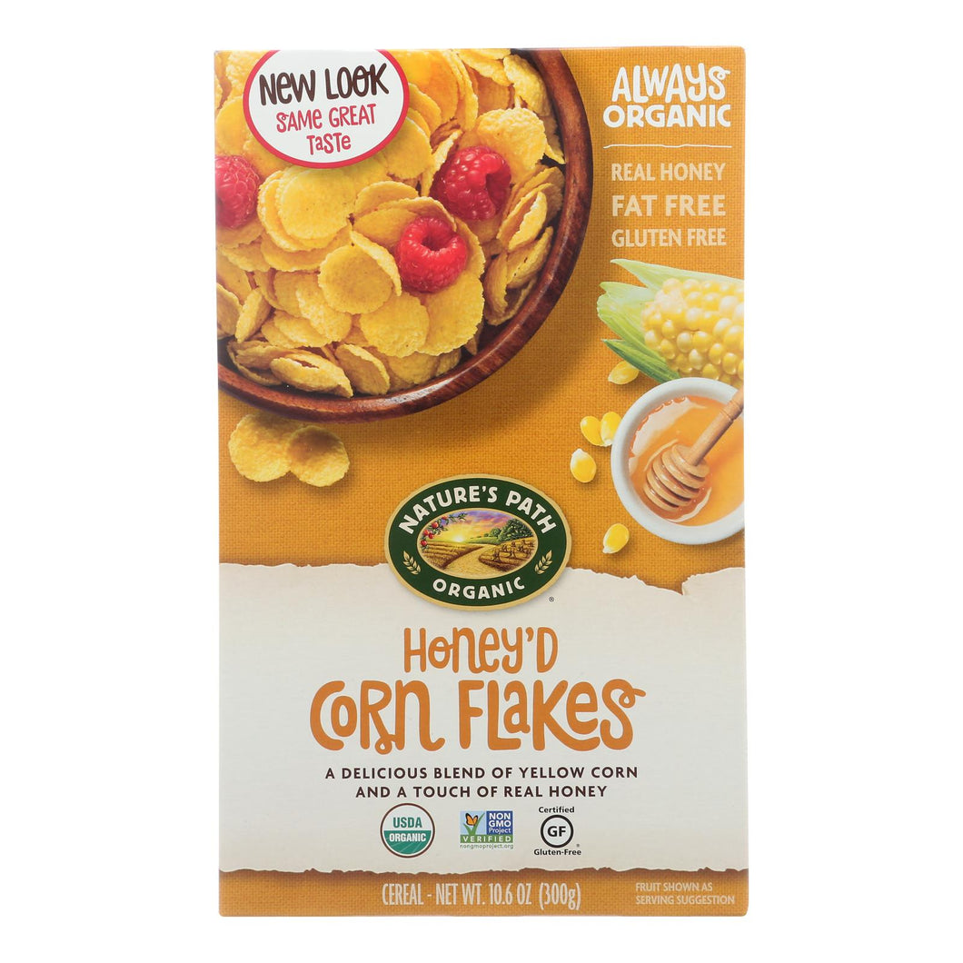 Nature's Path Organic Corn Flakes Cereal - Honey?d - Case Of 12 - 10.6 Oz.