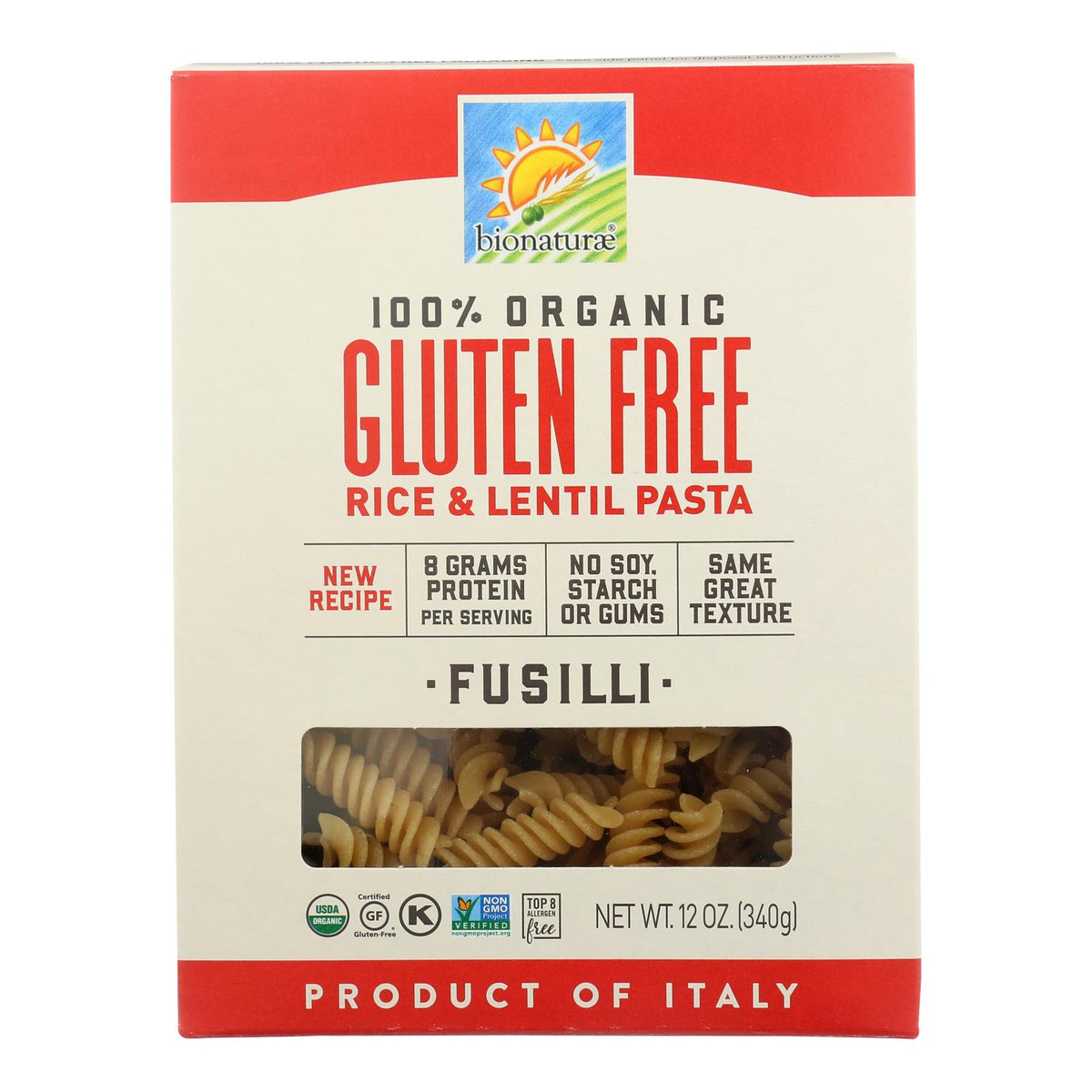 Bionaturae - Pasta Og1 Fusilli G-f - Cs Of 12-12 Oz