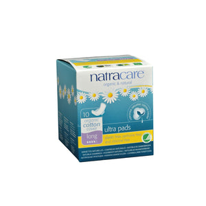 Natracare Natural Uitra Pads W-wings - Long W-organic Cotton Cover - 10 Pack