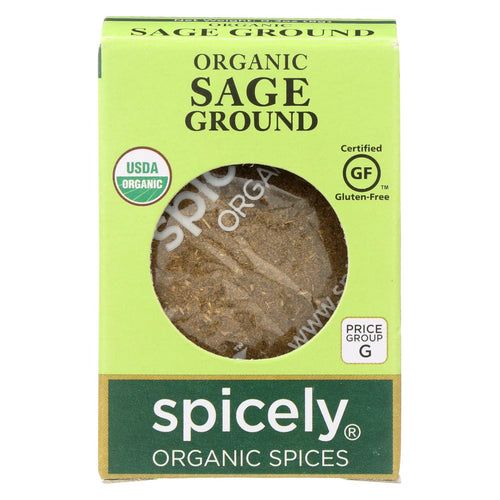 Spicely Organics - Organic Sage - Ground - Case Of 6 - 0.3 Oz.