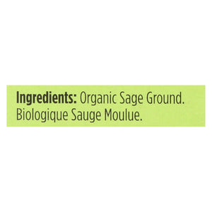 Spicely Organics - Organic Sage - Ground - Case Of 6 - 0.3 Oz.