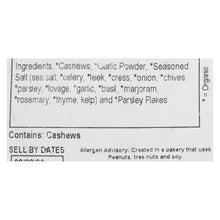 Grandy Oats Herb Cashews - Garlic - Case Of 10 - 1 Lb.