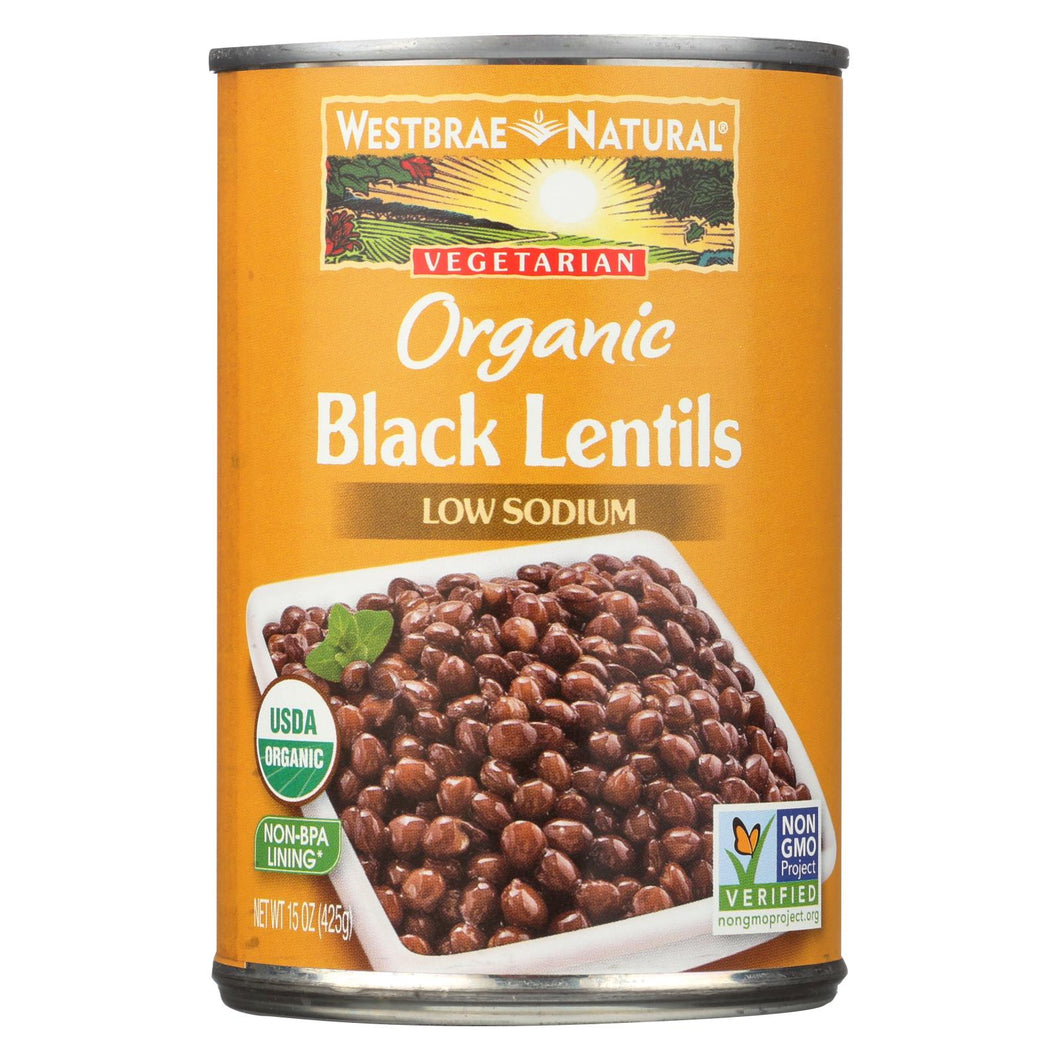 Westbrae Foods Organic Black Lentils Beans - Case Of 12 - 15 Oz.