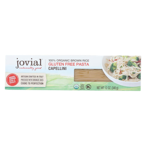 Jovial - Gluten Free Brown Rice Pasta - Capellini - Case Of 12 - 12 Oz.