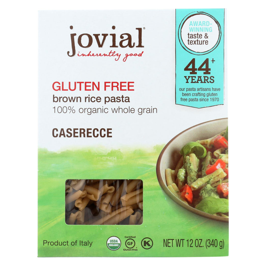 Jovial - Gluten Free Brown Rice Pasta - Caserecce - Case Of 12 - 12 Oz.