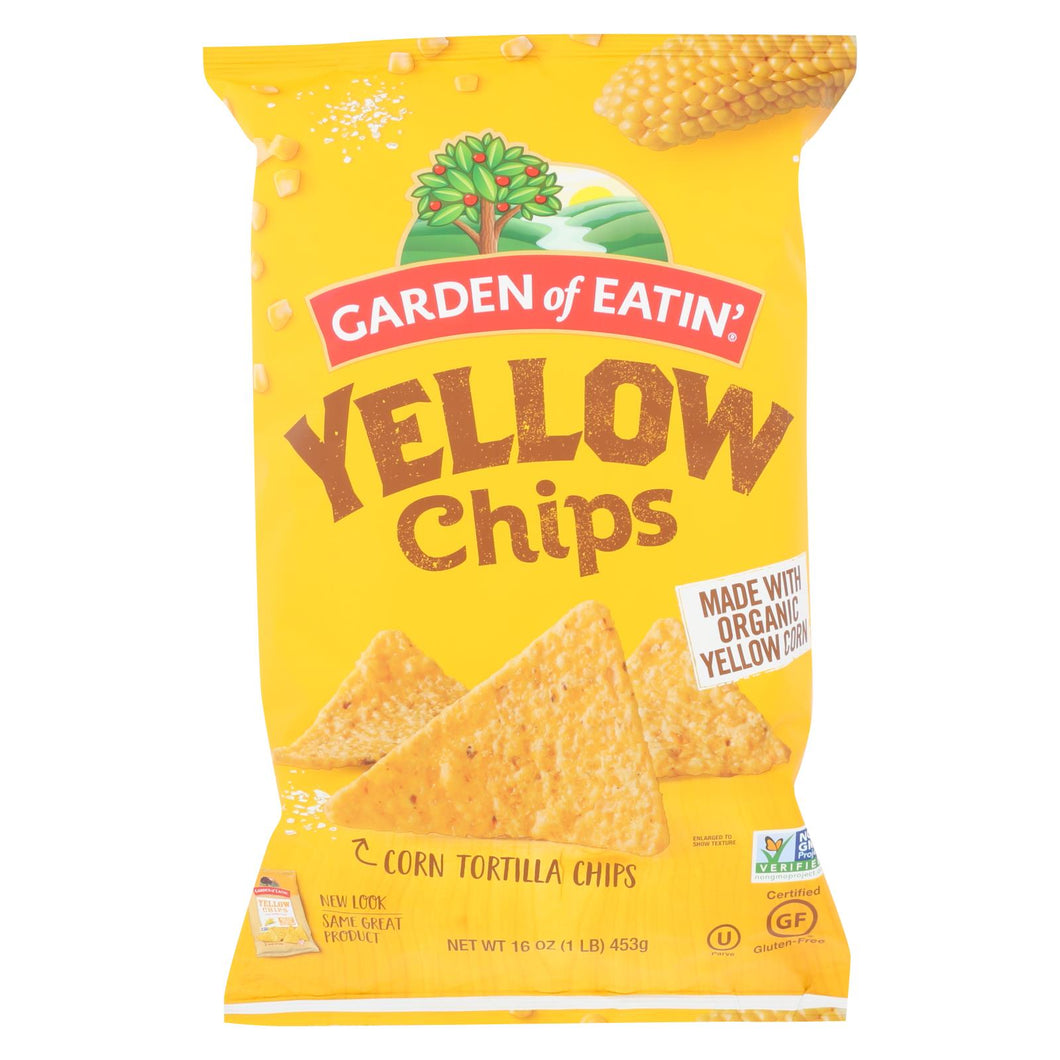 Garden Of Eatin' Yellow Corn Tortilla Chips - Tortilla Chips - Case Of 12 - 16 Oz.