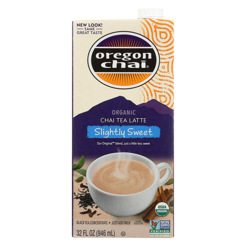 Oregon Chai Original Chai Tea Latte Concentrate - Slightly Sweet - Case Of 6 - 32 Fl Oz.