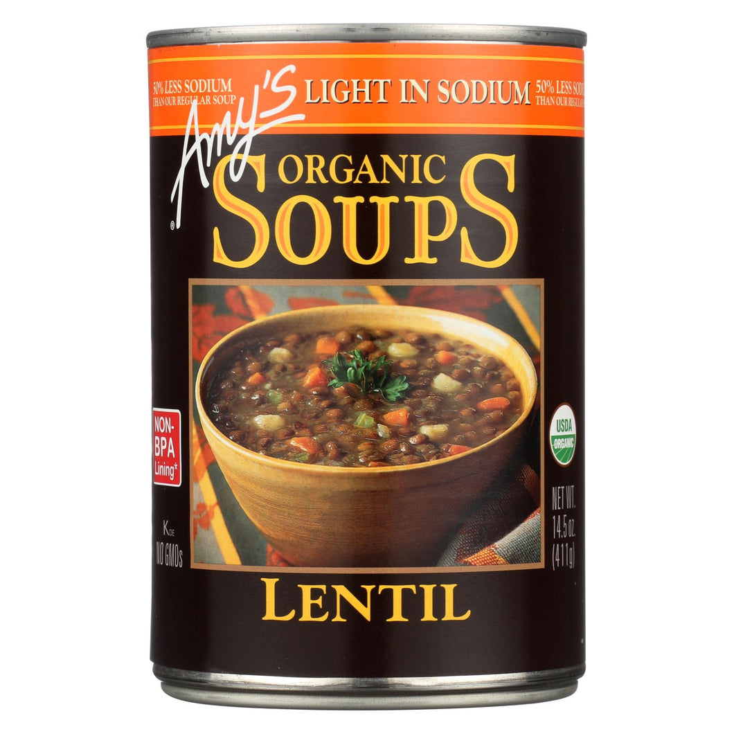 Amy's - Organic Low Sodium Lentil Soup - Case Of 12 - 14.5 Oz