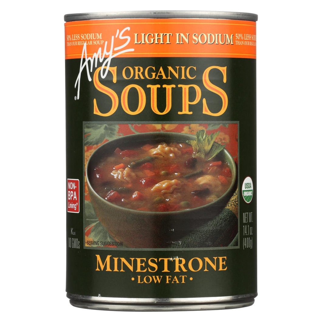 Amy's - Organic Low Sodium Minestrone Soup - Case Of 12 - 14.1 Oz