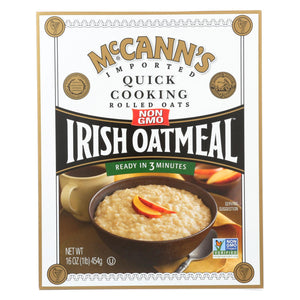 Mccann's Irish Oatmeal Quick Cooking Rolled Oats - Case Of 12 - 16 Oz.