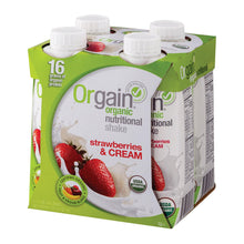 Orgain Nut Shake - Organic - Strawberry & Cream - Case Of 3 - 4-11 Fl Oz