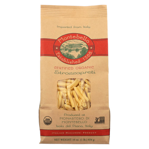 Montebello Organic Pasta - Stroz.zapreti - Case Of 12 - 1 Lb.