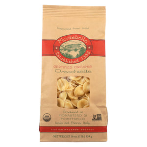 Montebello Organic Pasta - Orecchiette - Case Of 12 - 1 Lb.