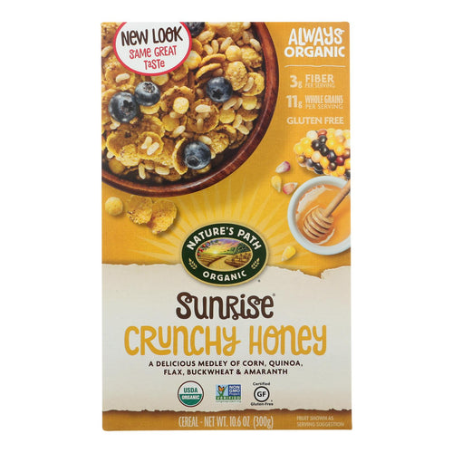 Nature's Path Organic Sunrise Cereal - Crunchy Honey - Case Of 12 - 10.6 Oz.