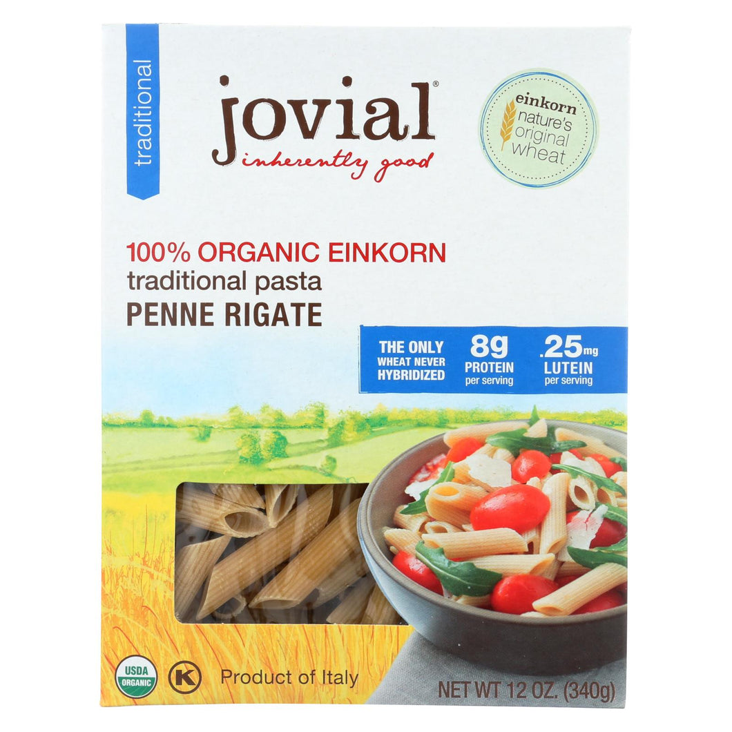 Jovial - Einkorn Penne Rigate - Whole Grain - Case Of 12 - 12 Oz.