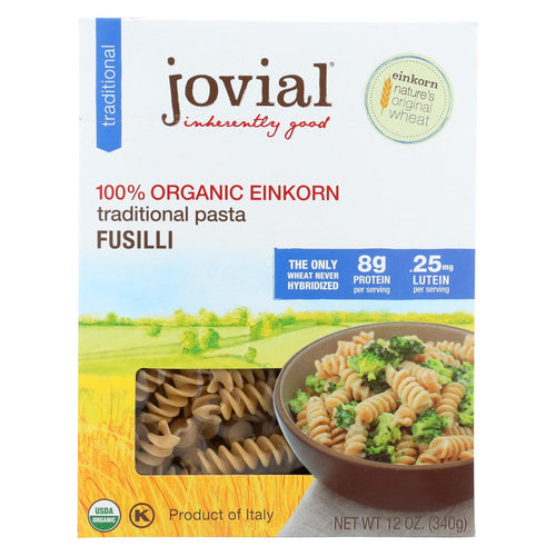 Jovial - Gluten Free Brown Rice Pasta - Fusilli - Case Of 12 - 12 Oz.