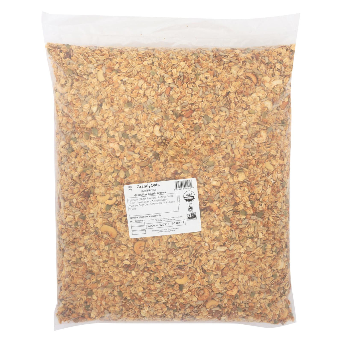 Grandy Oats - Granola Gluten Free - Case Of 10 - Lb