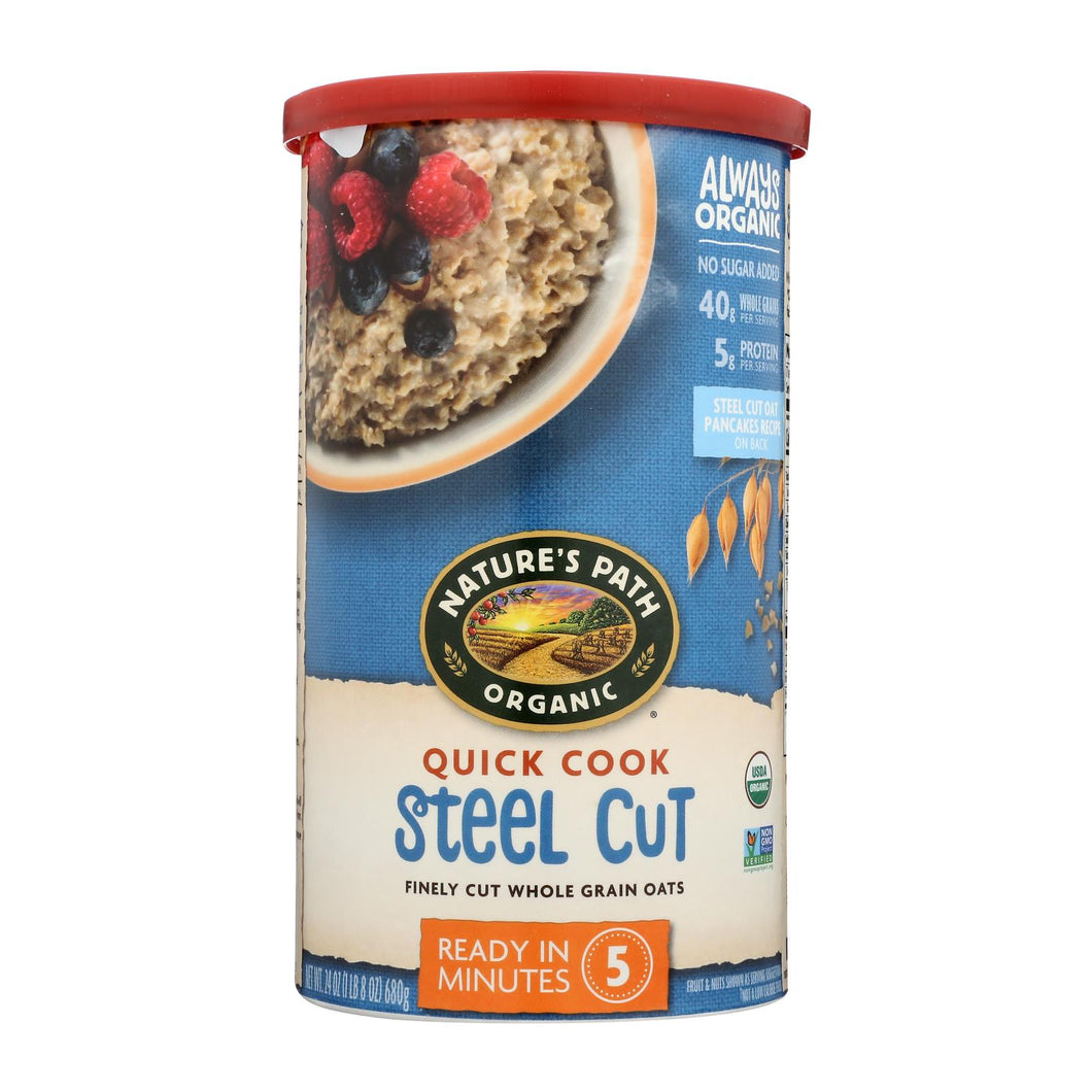 Nature's Path Oats - Organic - Steel Cut - Quick - Case Of 6 - 24 Oz