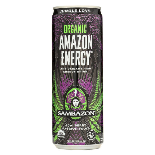 Sambazon Organic Amazon Energy Drink - Jungle Love - Case Of 12 - 12 Fl Oz